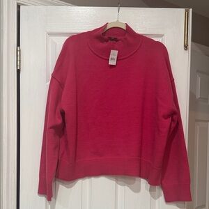 Ann Taylor Vibrant Pink Turtleneck Sweater